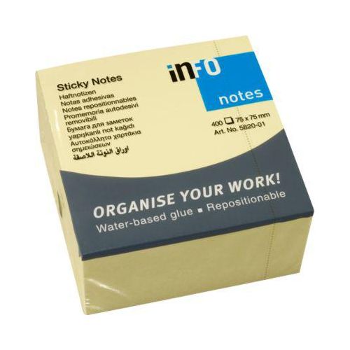 INFO Haftnotizen, 75 mm x 75 mm, 1 x 400 Blatt