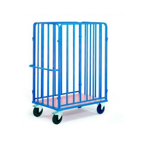 Paketwagen mit Längswänden, 1 Rückwand und 1 Vorderwand , 1200 x 740 mm