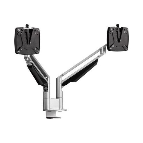 2-fach-Monitorarm Novus CLU Duo C, bis 27″, Tischhalterung, schwenk-/höhenverstellbar, silbern/anthrazit