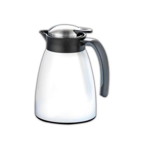 Isolierkanne GLACE, doppelwandig, 1 l Fassungsvermögen, Edelstahl lackiert, weiß