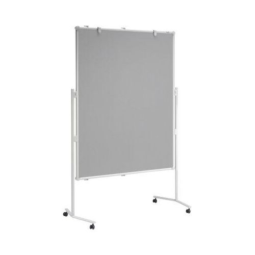 MAUL Moderationstafel Pro, B 1200 x H 1500 mm, Textil/Textil, grau