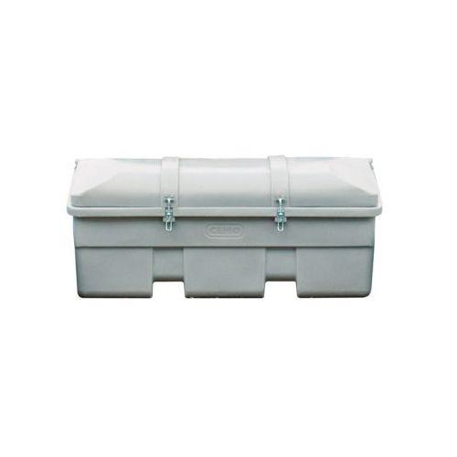 Fahrzeugbox CEMO, Polyethylen, 750 l, L 1840 x B 740 x H 940 mm, nestbar, grau/orange