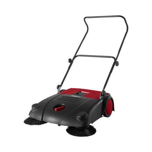 Schäfer Shop Pure Handkehrmaschine, Kehrleistung 2800 m²/h, bis 14 l, L 1100 x B 670 x H 980 mm, schwarz/rot
