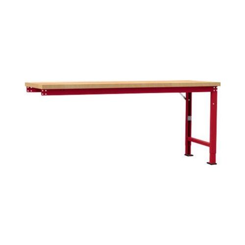 Manuflex Anbauwerkbank Profi Spezial, Tischplatte Multiplex, 2000 x 700 mm, rubinrot
