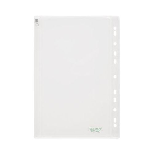 Sichthülle FolderSys, Gleitverschuss, Abheftrand mit EURO-Lochung, PVC-frei, EVA-Folie transparent, A4, 10 Stück