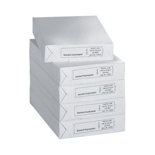 Kopierpapier Standard, DIN A4, 80 g/m², weiß, 2500 Blatt