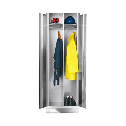 Edelstahl-Kleiderschrank, B 600 mm, mit Füße