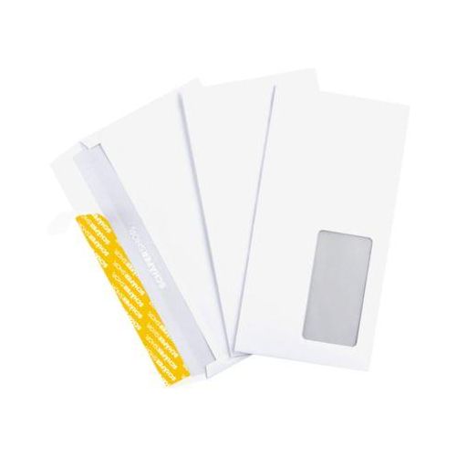 Schäfer Shop Genius Briefumschläge, DIN lang, mit Fenster, haftklebend, 1000 Stück