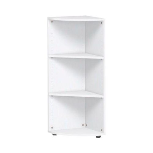 Eckabschlussregal PALENQUE, 3 OH, B 400 x T 400 x H 1104 mm, weiß
