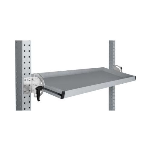 Manuflex Neigbare Ablagekonsole, für Reihe Universal oder Profi, Nutztiefe 345 mm, für Tischbreite 1250 mm, alusilber