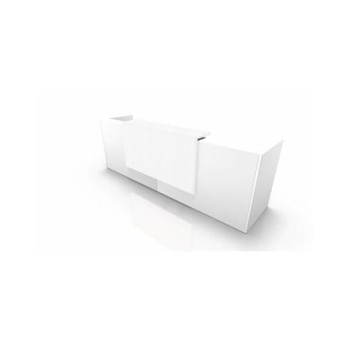 Theke Spezia, gerade, B 3260 x T 880 x H 1130 mm, weiß/weiß