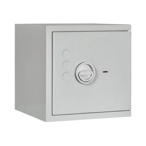 Tresor Lyra 2, Widerstandsgrad 0 nach EN 1143-1, Volumen 31 l, Türanschlag rechts, Doppelbartschloss mit 2 Schlüsseln, 1 Fachboden, inkl. Verankerungsmaterial, B 400 x T 420 x H 405 mm, lichtgrau RAL 7035