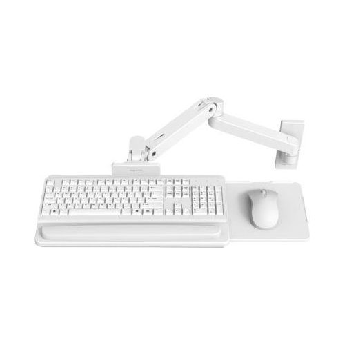 Tastatur Wandhalterung Ergotron LX Pro, mit Mausablagefläche, bis 2,3 kg, neig-/schwenkbar, höhenverstellbar, Aluminium, weiß