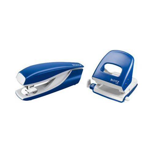 LEITZ® Bürolocher + Tischheftgerät SET, blau