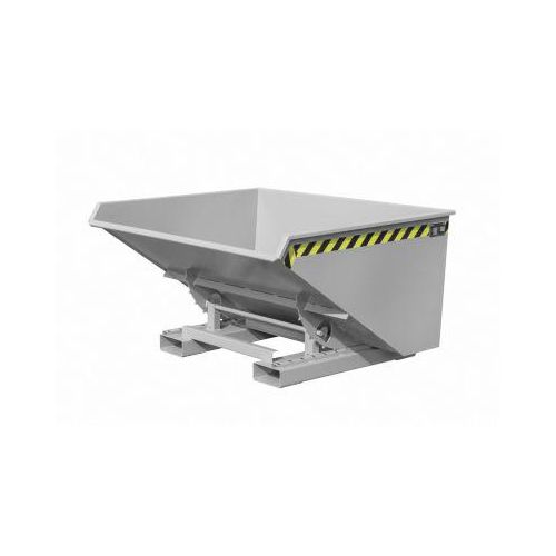 Bauer EXPO® E-900, Späne-Kippbehälter Typ E, mit Siebblech, öl- & wasserdicht, staplertauglich, B 1570 x H 1260 x H 835 mm, mausgrau RAL 7005