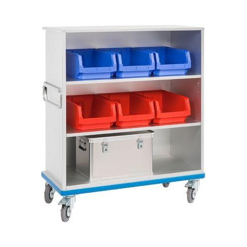 Schrankwagen GMÖHLING G®-Cup light, offene Front, bis 300 kg, 3 Etagen, Volumen ca. 740 l