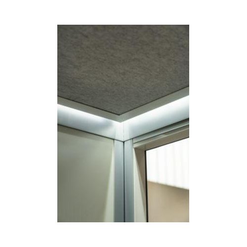 Wand-Schallabsorber Kleusberg für CoWoCube®, zur Optimierung der Raumakustik, Vorderseite Filz, Brandschutz B1 nach DIN 4102, B 500 x H 1000 mm, weiß