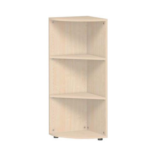 Eckabschlussregal PALENQUE, 3 OH, B 400 x T 400 x H 1104 mm, Ahorn