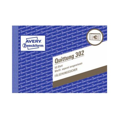 Avery Zweckform Quittung, MwSt. Nr. 302