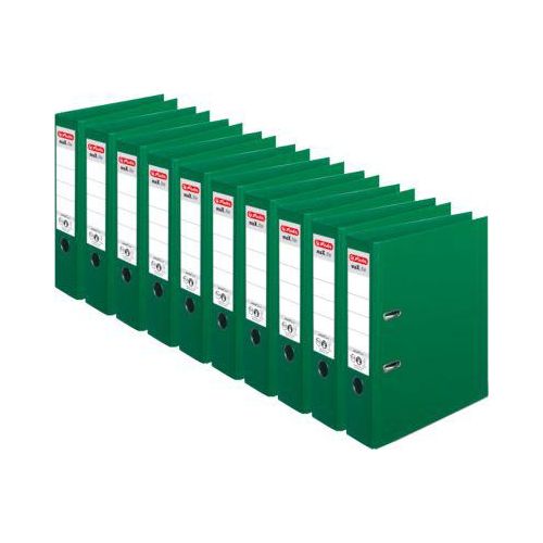 herlitz Ordner maX.file protect plus, DIN A4, Rückenbreite 80 mm, 10 Stück, grün