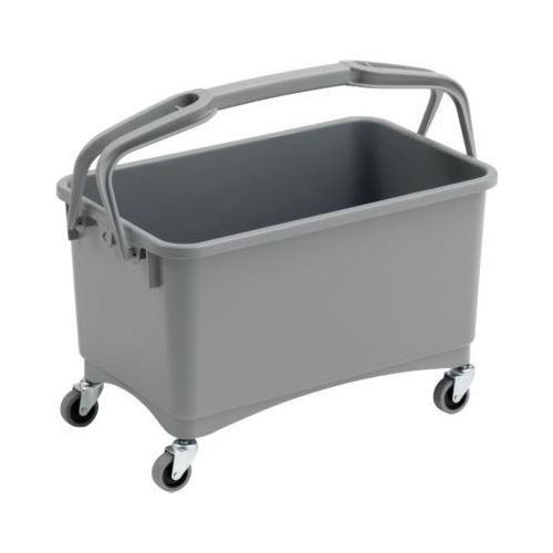 Einfachfahreimer Poly II, Volumen 28 Liter, fahrbar, mit überkreuzenden Griffen