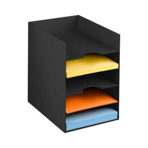 PAPERFLOW Formularbox DIN A4, Polystyrol, für Aktenordner, 5 Fächer, schwarz