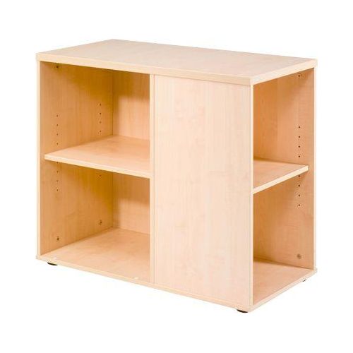 Anstellcontainer TARA, 4 offene Regalfächer, B 400 x T 800 x H 720 mm, Ahorn-Dekor