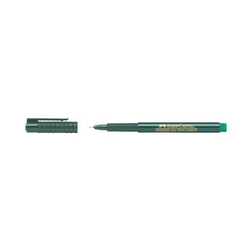 FABER-CASTELL Finepen Document, 0,4 mm, grün, 10 St.