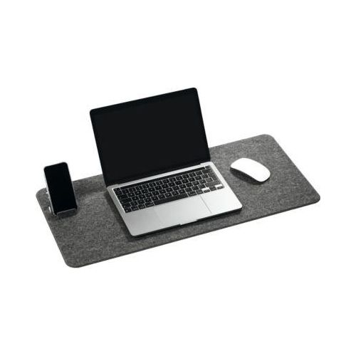 Schreibunterlage Durable Effect, mit Handyhalter, zusammenklappbar, B 700 x H 330 mm, PET-Filz, anthrazit
