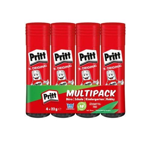 Klebestift PRITT, 4-er Pack, 22 g pro Stift