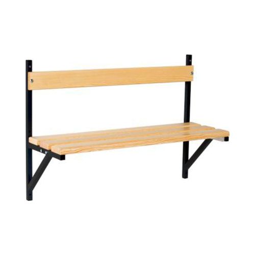 Wandbank, Holz, 1015 mm breit, anthrazit (RAL 7016)