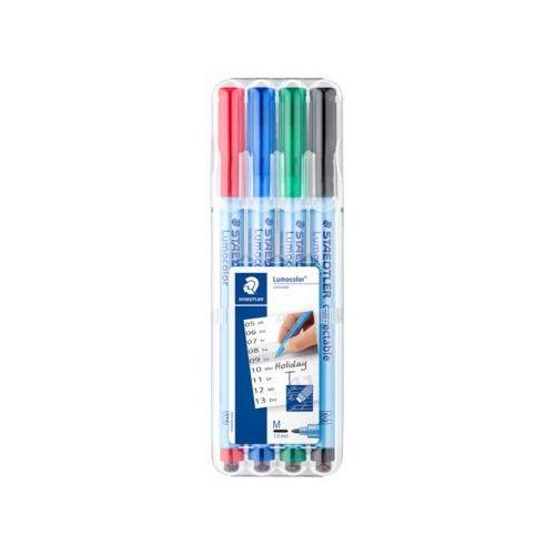 Folienstifte Staedtler Lumocolor® correctable, Linienbreite M, trocken abwischbar, 4 Stück