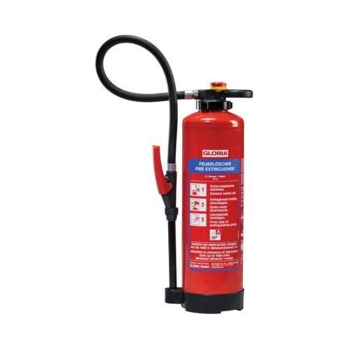 Feuerlöscher Gloria® WKL 6 PRO, DIN EN 3, Leistung 21 A, ideal für Li-Ionen Akkus bis 642 Wh, 6 l, 65 s, 4 m, Schlagknopf, Löschlanze & Löschpistole