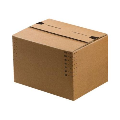 Versandkartons, Automatikboden & wiederverschließbarer Klappdeckel, bis 20 kg, Innenmaße L 270 x B 140 x H 130 mm, Wellpappe, braun, 50 Stück