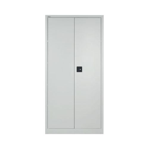 Schäfer Shop Pure Universalschrank, 5 OH, 4 Fachböden, abschließbar, B 950 x T 400 x H 1935 mm, Stahl, lichtgrau RAL 7035/lichtgrau RAL 7035