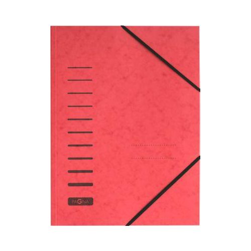 PAGNA Eckspannmappe, DIN A4, Gummizugverschluss, 25 Stück, rot
