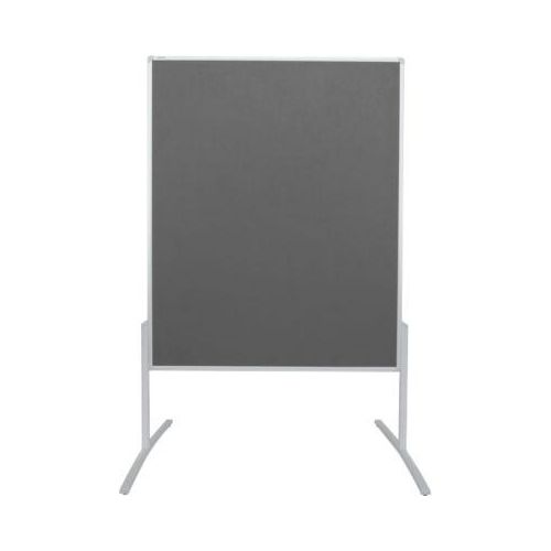 Moderationstafel Franken Pro Line, Hoch- & Querformat, beidseitig verwendbar, B 1200 x H 1500 mm, Filzoberfläche grau