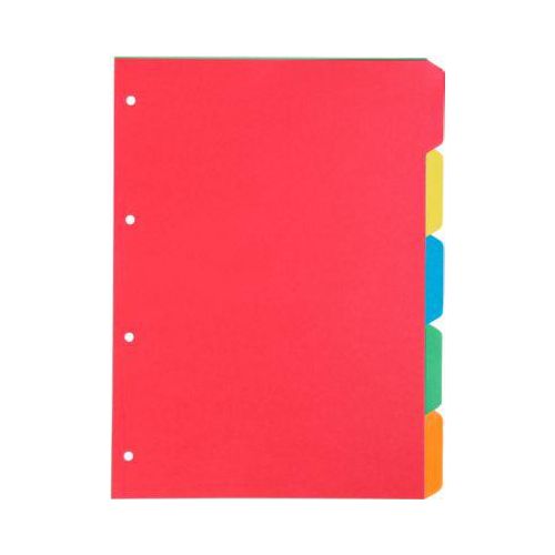 Kartonregister Schäfer Shop Select, 1er Pack, 4-fach Lochung, 160 g/qm Recyclingkarton, 5-teilig