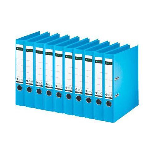 LEITZ® Ordner 1007/1008, DIN A4, Rückenbreite 52 mm, 10 Stück, hellblau