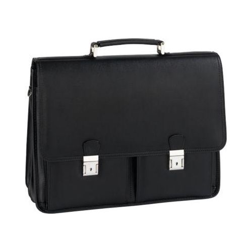 Alassio Aktentasche Barca, mit Tragegriff, mit Laptopfach, Kunstleder, schwarz