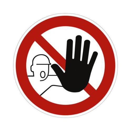 moedel Verbotsschild „Zutritt für Unbefugte verboten“, Kunststoff, Ø 200 mm, DIN 4844-2