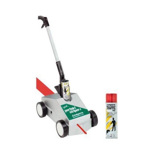 Bodenmarkierer + Markierungsfarbe, rot (RAL 3020)