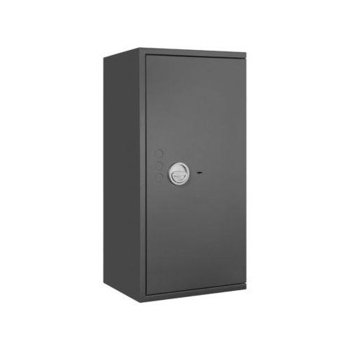 Tresor Lyra 7, Widerstandsgrad I nach EN 1143-1, Volumen 118 l, Türanschlag rechts, Doppelbartschloss mit 2 Schlüsseln, 2 Fachböden, inkl. Verankerungsmaterial, B 500 x T 420 x H 1020 mm, graphitgrau RAL 7024
