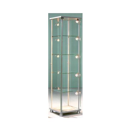 Stand-Präsentationsvitrine Forum II, B 430 x T 430 x H 1760 mm