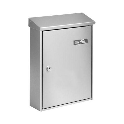 Burg Wächter Briefkasten Letter, Stahlblech, Einwurf DIN C4, abschließbar, Silber