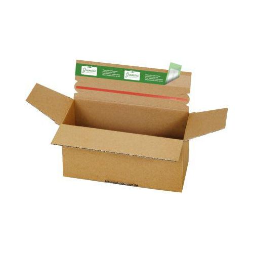 Versandkartons Grünmarie®, 200 x 100 x 100 mm, palettenoptimiert, Automatikboden, bis 20 kg, 100 % recycelbar, FSC®-Wellpappe, braun, 20 Stück