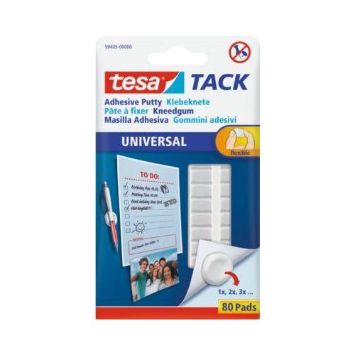 tesa Tack Klebeknete, doppelseitig, rückstandslos ablösbar, 80 Stück