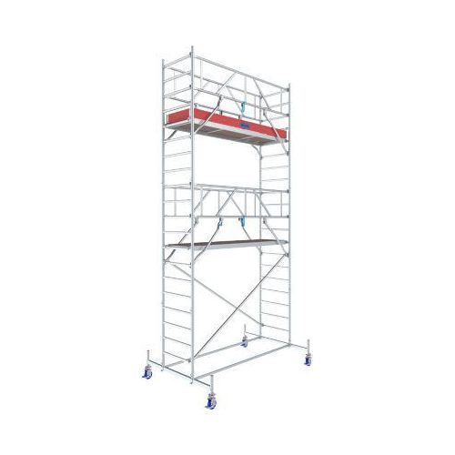Alu-Fahrgerüst KRAUSE Serie 10, 200 kg/m², höhenverstellbare Rollen, L 2500 x B 750 x H 6400 mm