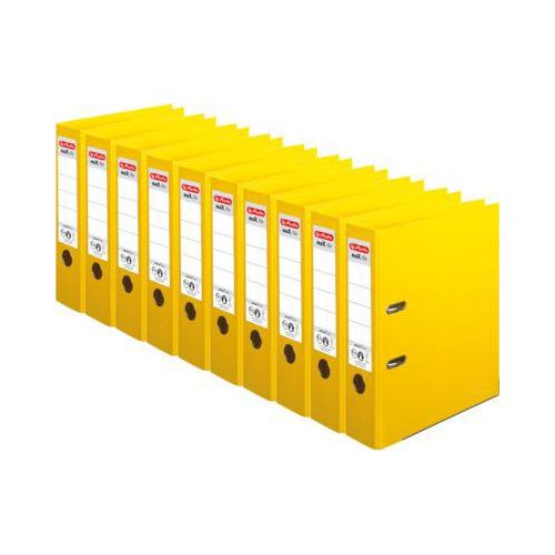 herlitz Ordner maX.file protect plus, DIN A4, Rückenbreite 80 mm, 10 Stück, gelb