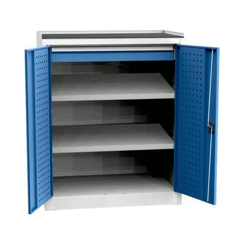 Schwerlastschrank, 2 Fachböden, 1 Schublade,Tragkraft pro Fachboden 40 kg